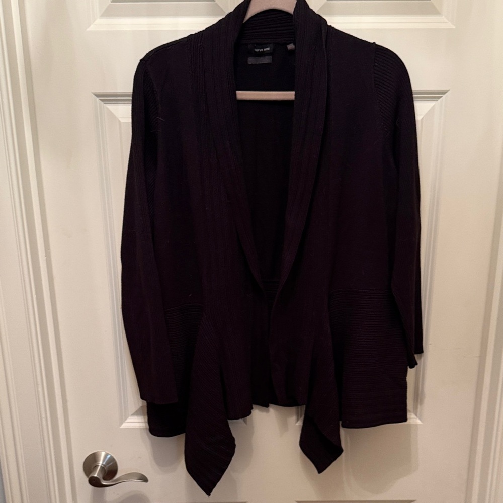 Verve Ami Black Open Front Cardigan